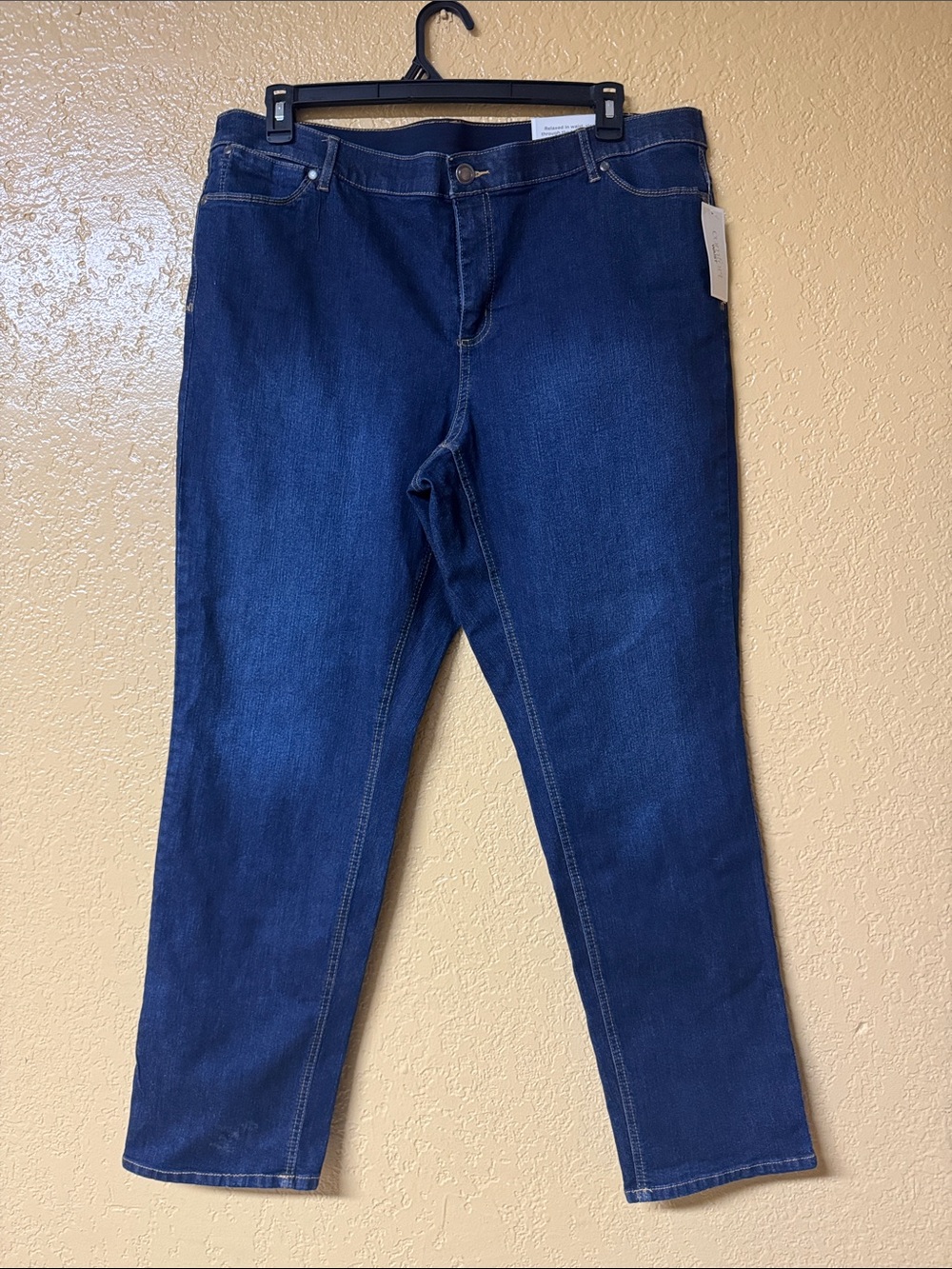 CJ Banks Dark Blue Skinny Jeans